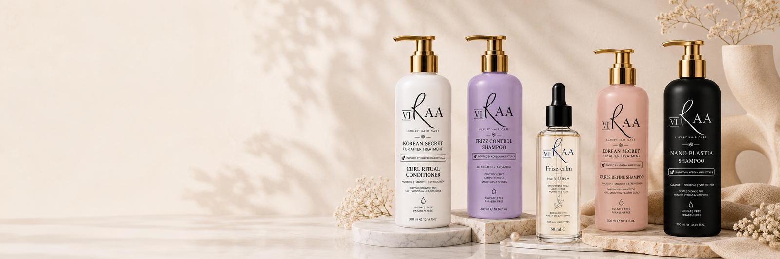 Haircare texture and beauty products